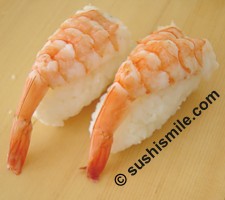 Nigiri Sushi mit Garnelen