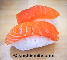 Nigiri Sushi mit Lachs